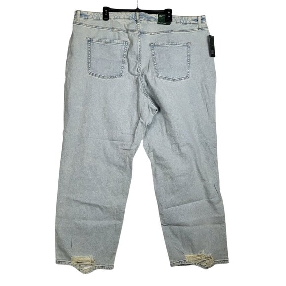 Wild Fable Jeans Women's Plus Size 24 Blue Distressed Super High Rise Straight - Picture 2 of 8